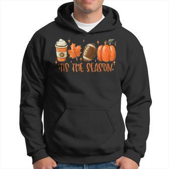 Pumpkin Spice Football Tis The Season Fall Thanksgiving Men Hoodie