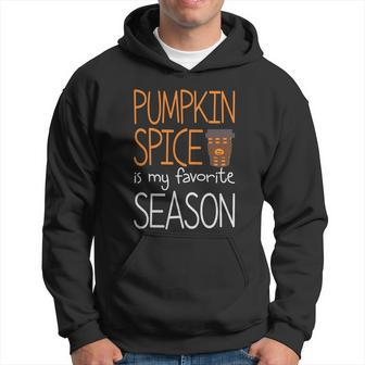 Pumpkin Spice Is My Favorite Season Coffee Halloween Quote Graphic Design Printed Casual Daily Basic Hoodie - Thegiftio UK