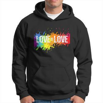 Rainbow Flag Gay Pride Love Is Love Lgbt Pride Month Hoodie - Thegiftio UK