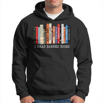 I Read Banned Books Week Librarian Freadom Reader Nerd Men Hoodie - Thegiftio UK