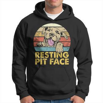 Resting Pit Face Pitbull Pibble Pittie Pit Bull Terrier Men Hoodie - Thegiftio UK