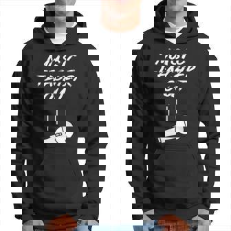 Retired Music Teacher Out Retirement Mic Drop End Of Year Men Hoodie Graphic Print Hooded Sweatshirt - Thegiftio