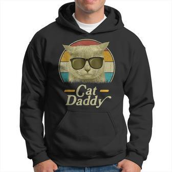 Retro Cat Daddy 80S 90S Style Cat Retro Cat Sunglasses Men Hoodie - Thegiftio UK