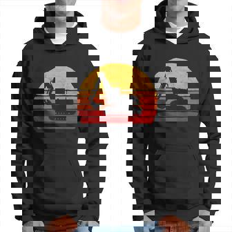 Retro Excavator & Sunset Vintage Construction Design Retro Hoodie - Thegiftio UK