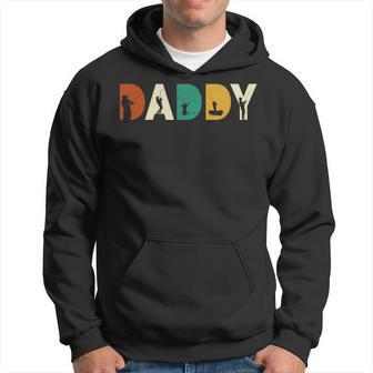 Retro Fishing Daddy Fisherman Gifts For Fathers Day Men Hoodie - Thegiftio UK