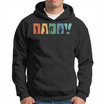 Retro Golfing Daddy Golf Gifts For Fathers Day Back Design Men Hoodie - Thegiftio UK