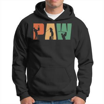Retro Golfing Paw Golf Gifts For Fathers Day V2 Men Hoodie - Thegiftio UK