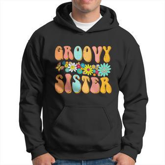 Retro Groovy Sister Birthday Family Matching V2 Hoodie - Thegiftio UK