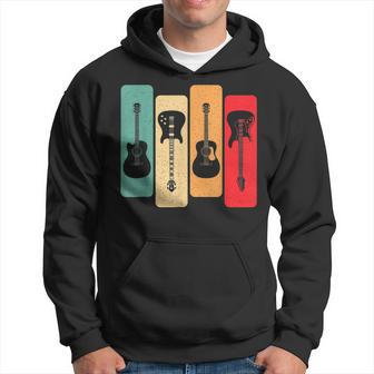 Retro Guitars Guitarist Acoustic Electric Guitar Rock Music V2 Hoodie - Seseable