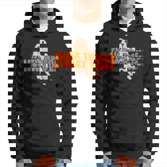 Retro Halloween Thick Thighs Spooky Vibes Witchy Ghost Boo Hoodie | Seseable CA