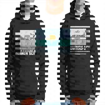 Retro Huntington Beach California Tropical Sunset Vacation Hoodie - Thegiftio