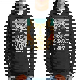 Retro I Do What I Want Funny Cat Lover V2 Men Hoodie - Thegiftio