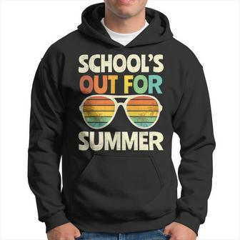 Retro Last Day Of School Schools Out For Summer Teacher Gift V3 Hoodie - Seseable