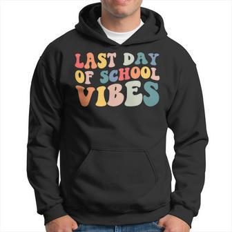 Retro Last Day Of School Vibes Summer Teacher Goodbye School Hoodie - Seseable