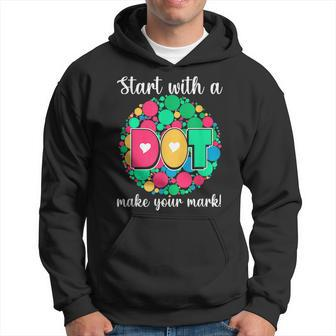 Retro Start With A Dot Make Your Mark The Dot Day Colorful Men Hoodie Graphic Print Hooded Sweatshirt - Thegiftio UK