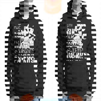 Road To My Heart Paw Prints Dog Paw Mom Hoodie - Thegiftio UK