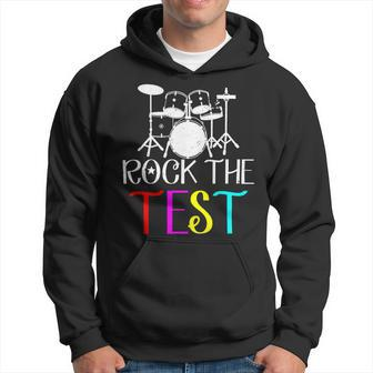 Rock The Test Teacher Test Day Testing Day Funny Teacher Hoodie - Seseable