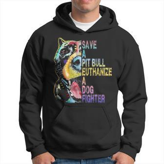 Save A Pit Bull Euthanize A Dog Fighter Men Hoodie - Thegiftio UK