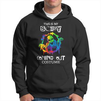 Scary Coming Out Costume Gay Halloween Lgbt Pride Men Hoodie - Thegiftio UK