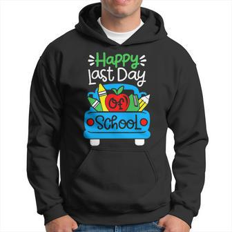 School Truck Shirts Happy Last Day Of School Teachers Kids Hoodie - Seseable