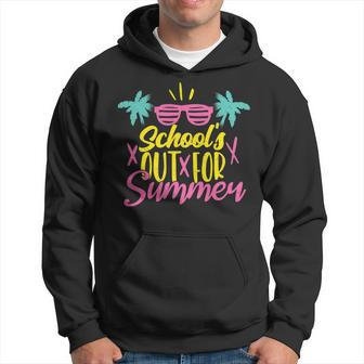 Schools Out For Summer Teacher Cool Retro Vintage Last Day Hoodie - Seseable