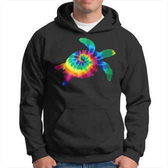 Sea Turtle Tie Dye Vintage Scuba Diving Diver Turtle Men Hoodie - Thegiftio UK