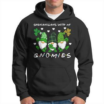 Shenanigans With My Gnomies St Patricks Day Gnome Shamrock Men Hoodie Graphic Print Hooded Sweatshirt - Thegiftio UK