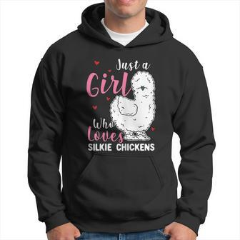 Silkie Chicken Girl Who Loves Silkie Chickens Hoodie - Thegiftio UK