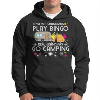Some Grandmas Play Bingo Real Grandmas Go Camping T Men Hoodie - Thegiftio UK