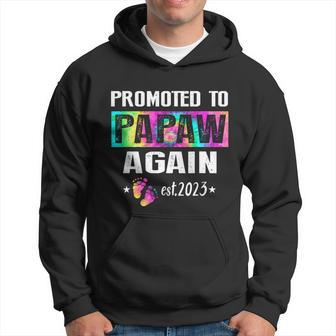 Soon To Be Papaw Again Promoted To Papaw Again 2023 Men Hoodie - Thegiftio UK