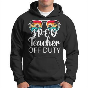 Special Education Sped Teacher Off Duty Sunglasses Beach Hoodie - Seseable