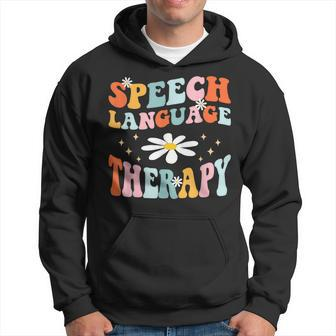 Speech Therapy Speech Language Therapy Pathologist Retro Slp V3 Men Hoodie - Thegiftio UK