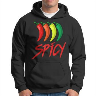 Spicy Fun Hot Chili Sauce Peppers Spicy Food Lover Hoodie - Thegiftio UK
