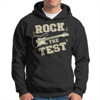 Test Day Teacher Rock The Test Guitar Teacher Testing Day Hoodie - Seseable
