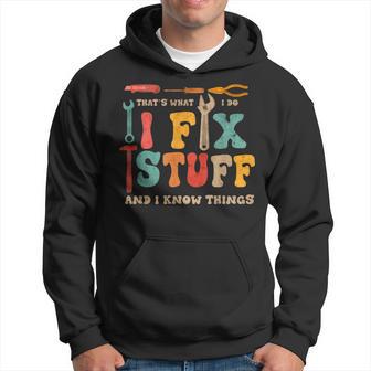 Thats What I Do I Fix Stuff Vintage Funny Saying Sarcastic Hoodie - Thegiftio UK