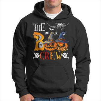 The Boo Funny Crew Halloween Witch Two Scary Pumpkins Lover Hoodie | Seseable UK