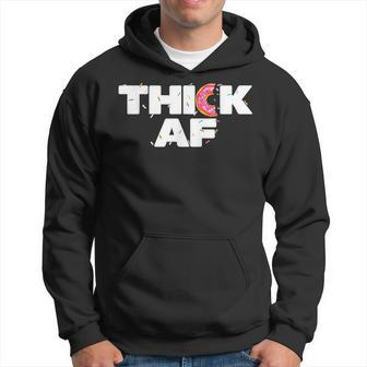 Thick Af Funny Donut Fitness Weightlifting Hoodie - Thegiftio UK