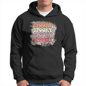 Thick Thights And Spooky Vibes Happy Halloween Retro Style Hoodie - Seseable