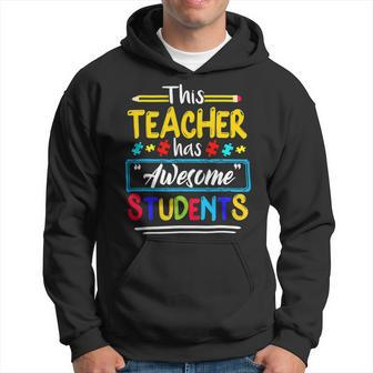 This Teacher Has Awesome Students Puzzle Autism Awareness Hoodie - Seseable