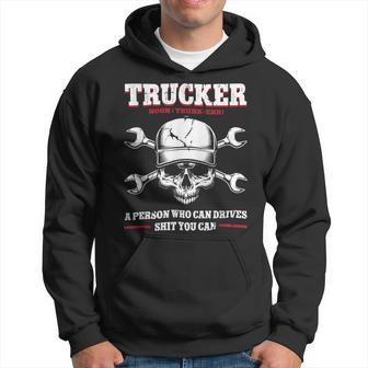 Trucker Trucker Accessories For Truck Driver Motor Lover Trucker_ V2 Hoodie - Seseable