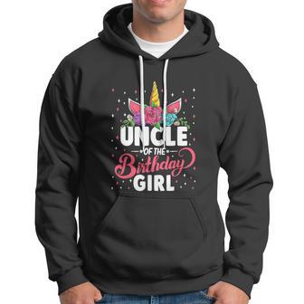 Uncle Of The Birthday Girl Uncle Funny Unicorn Birthday Hoodie - Monsterry UK