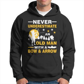 Never Underestimate An Old Man With A Bow & Arrow Men Hoodie - Thegiftio UK