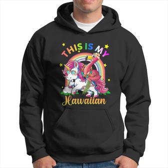 Unicorn Summer Beach Vacation This Is My Hawaiian Gift Hoodie - Monsterry