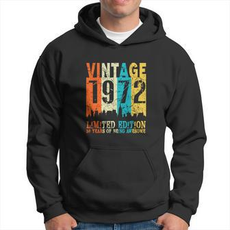 Vintage 1972 50Th Birthday 50 Years Old Gift Graphic Design Printed Casual Daily Basic Hoodie - Thegiftio UK