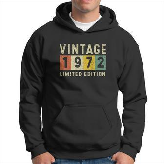 Vintage 1972 50Th Birthday 50 Years Old Gift Men Graphic Design Printed Casual Daily Basic Hoodie - Thegiftio UK