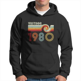 Vintage 1980 Retro Birthday Men Hoodie - Thegiftio UK
