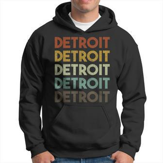 Vintage Detroit V2 Men Hoodie Graphic Print Hooded Sweatshirt - Thegiftio UK