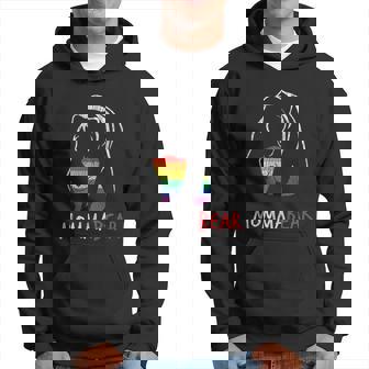 Vintage Rainbow Mama Bear Hug Love Support Parent Pride Lgbt Men Hoodie - Thegiftio