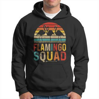 Vintage Retro Flamingo Squad Flamingo Wearing Sunglasses Men Hoodie - Thegiftio UK