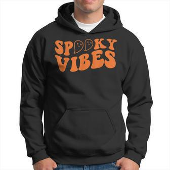 Vintage Spooky Vibes Halloween Ghost Costume Kids Men Women Hoodie - Seseable